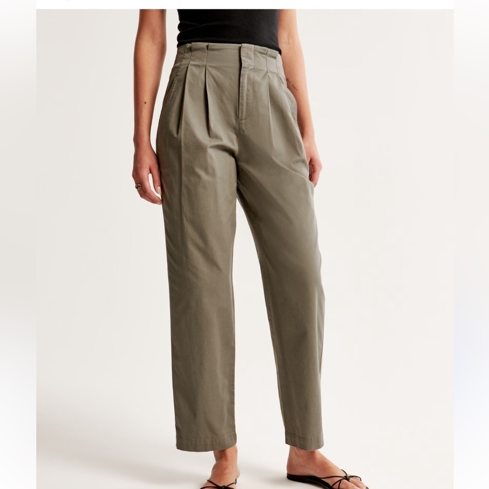 Rene lezard Women's High Rise Tapered Dress pants SOLID TROUSERS CAREER SLACKS